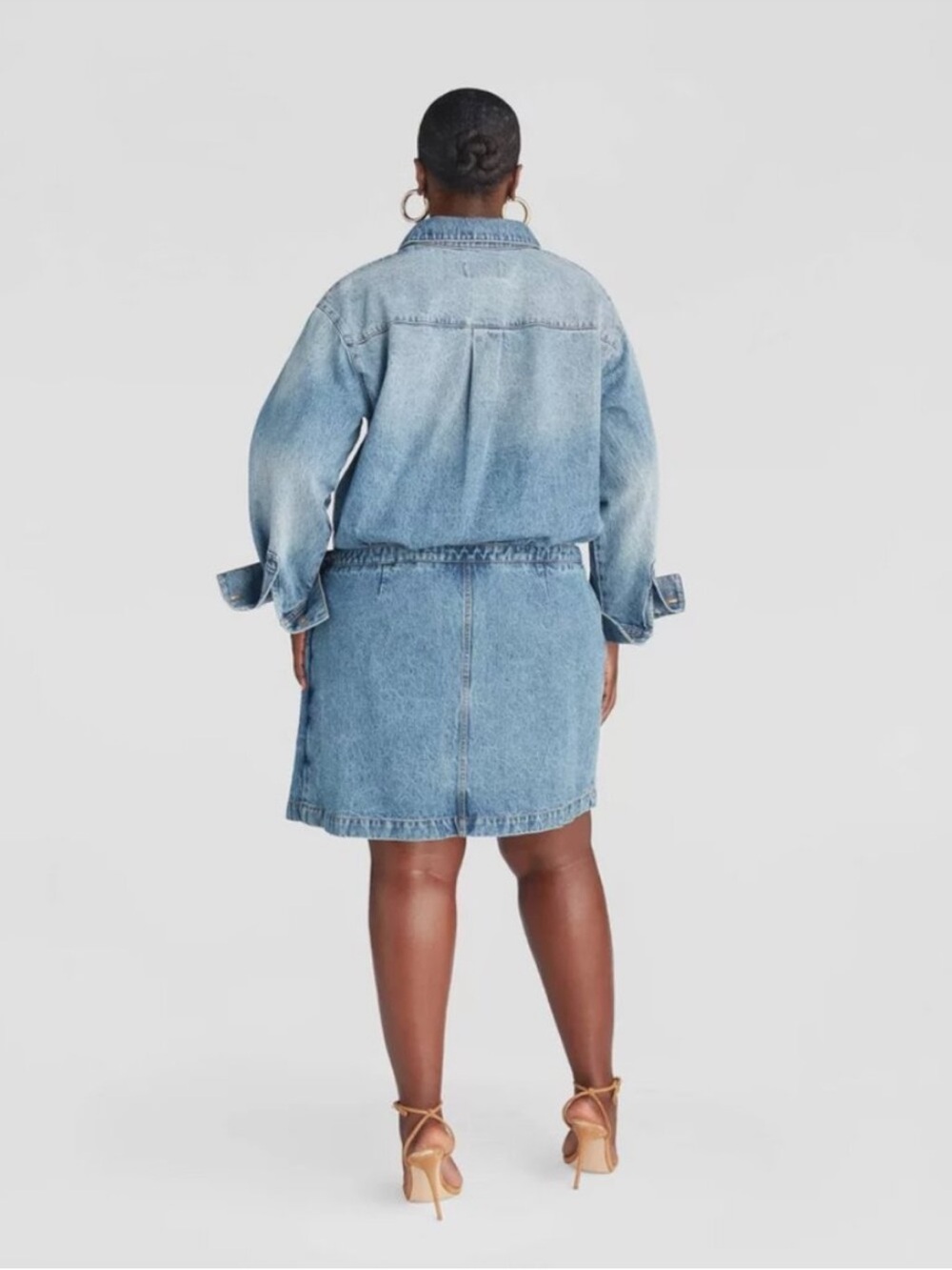 KBB by Kahlana Women’s Long Sleeve ‘The Asymm Denim Dress’ - Picture 2 of 2